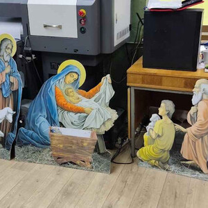 УФ печать композиции Вертеп на пластике