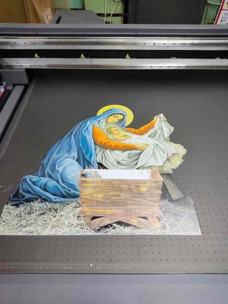 УФ печать композиции Вертеп на пластике